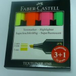 Rotuladores fluorescentes Faber- Castell pvp 2.10 €